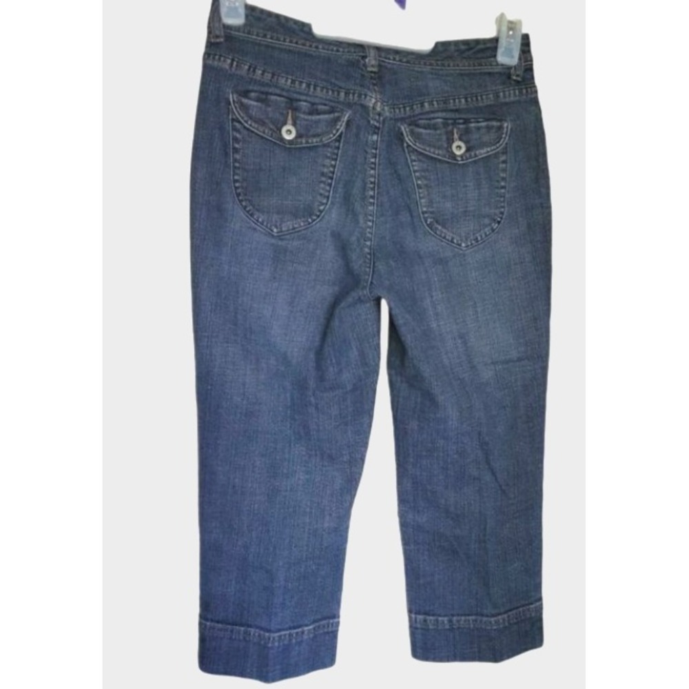 Chico's Denim Bermuda Shorts Size 4 Small 28x20 Stretchy Cuffed Casual Jeans - Picture 8 of 8